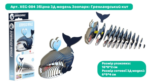 Збірна 3Д модель Eugy Зоопарк Гренландський кит (XEG-084) - Pampik - 5
