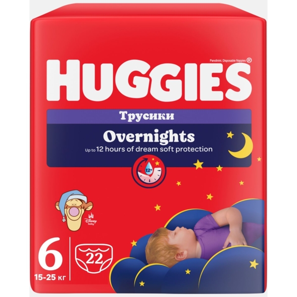 Підгузки-трусики Huggies Overnight 6 (15-25 кг), 22 шт. - Pampik - 2