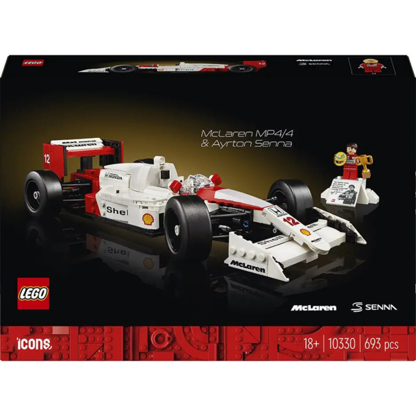 Конструктор LEGO Icons McLaren MP4/4 та Айртон Сенна, 693 деталі (10330) - Pampik