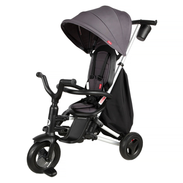 Велосипед складаний триколісний дитячий Qplay Nova+ Rubber Ultimate Black (S700-13Nova+UltimateBlack) - Pampik