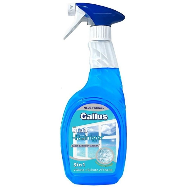 Засіб для миття вікон Gallus Glasreiniger Голубий, 1 л - Pampik