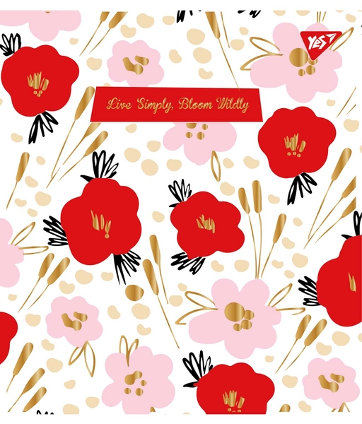 Набор тетрадей Yes Wild bloom А5, в клетку, 18 листов, 10 шт. (765198) - Pampik