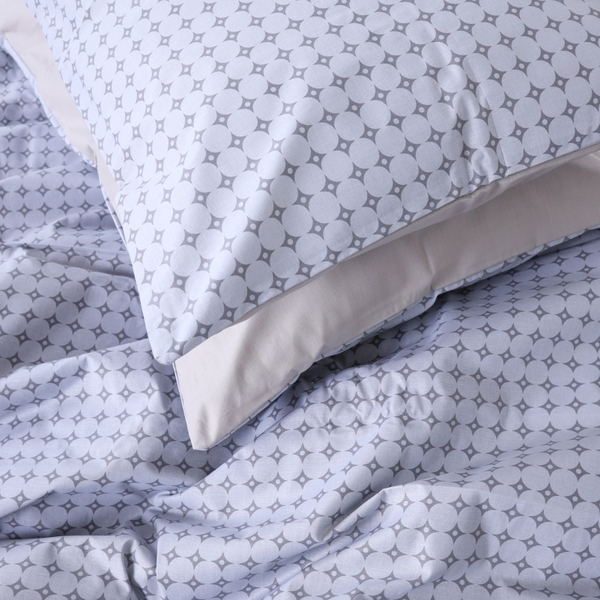 Простирадло MirSon Бязь 17-4779 Orleans 110х160 см сіре (2200008965938) - Pampik - 4