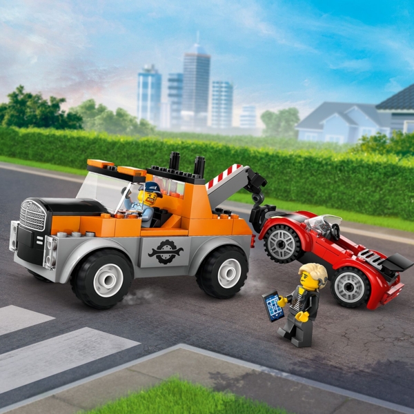 Конструктор LEGO City Евакуатор і ремонт спортивних авто, 101 деталь (60435) - Pampik - 8