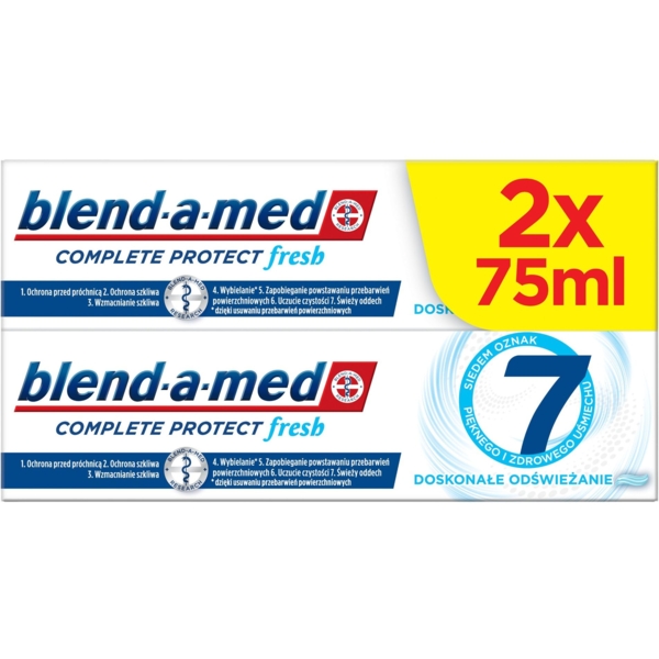 Зубна паста Blend-a-med Complete Protect 7 Екстрасвіжість, 150 мл (2 шт. по 75 мл) - Pampik