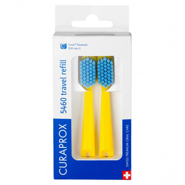 Змінні насадки до дорожнього набору Curaprox 5460 Travel Refill, 2 шт., в асортименті - Pampik