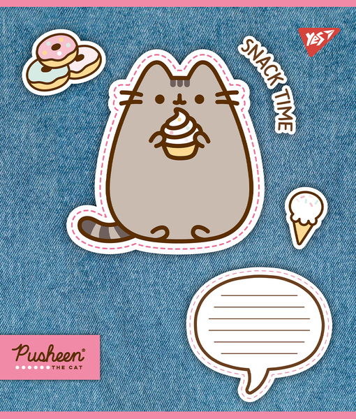 Набор тетрадей Yes Pusheen. Snack time А5, в линейку, 12 листов, 25 шт. (767229) - Pampik - 5