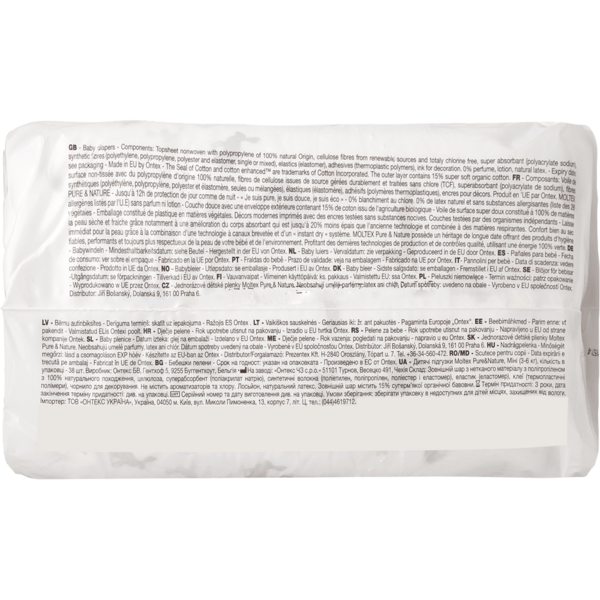 Підгузки на липучках Moltex Pure & Nature 2 (3-6 кг), 38 шт. - Pampik - 3