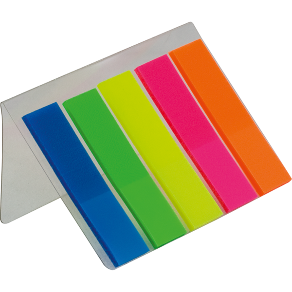 Закладки пластикові Buromax Pastel з клейким шаром 45x12 мм 100 аркушів (BM.2302-98) - Pampik - 2