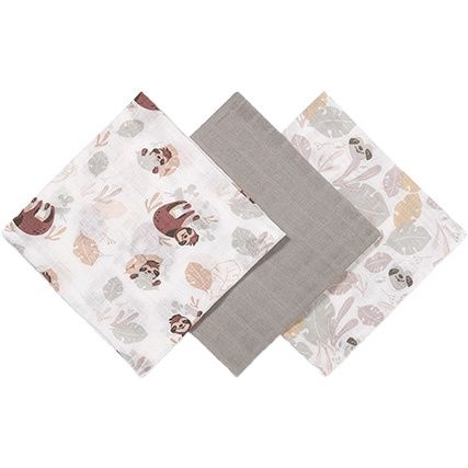Пелюшки муслінові бавовняні BabyOno, сірі, 70х70 см, 3 шт. (348/10) - Pampik - 2