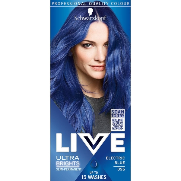 Фарба для волосся Schwarzkopf Live Ultra Brights 095 Electric Blue - Pampik - 2