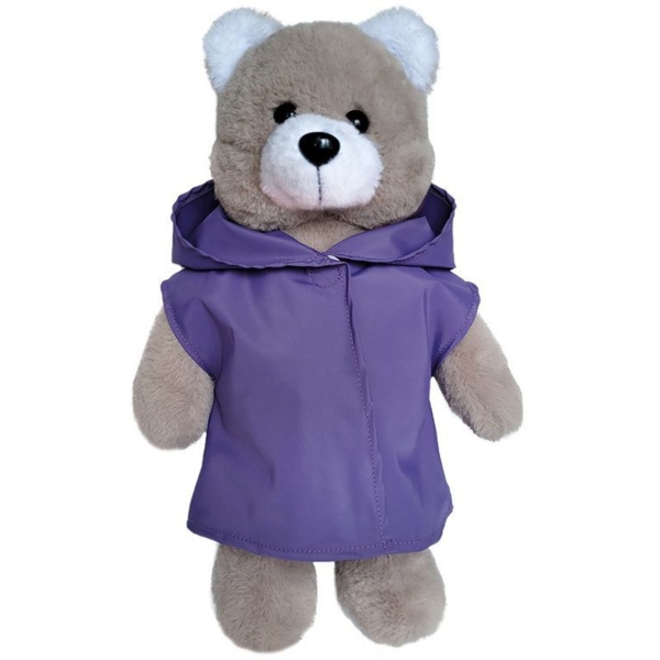 Іграшка м'яка Масік Ведмедик пухнастий у фіолетовому плащі, 35 см (МС 080501-04) - Pampik