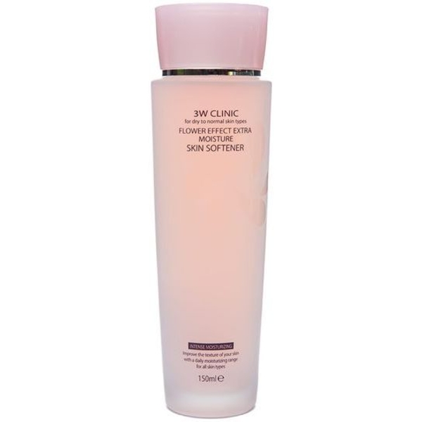 Тонер для обличчя 3W Clinic Flower Effect Extra Moisture Skin Softener зволожуючий 150 мл - Pampik