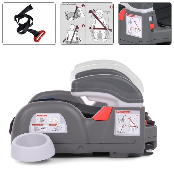 Автокресло-бустер El Camino ME 1144 Roro Isofix black черное (ME 1144 RORO ISO r.black) - Pampik - 5