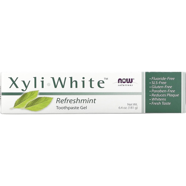 Зубна паста-гель Now Solutions Xyli White Refreshmint без фтору, 181 г - Pampik - 2