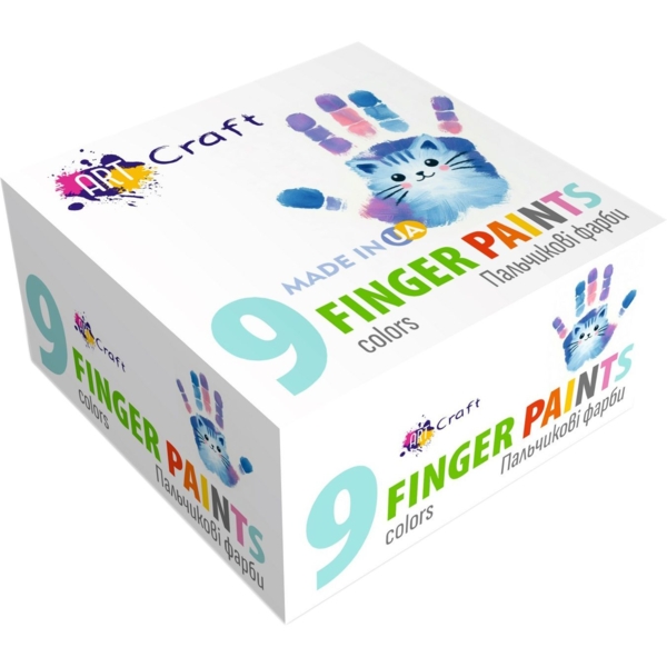 Набор пальчиковых красок ArtCraft, 9 цветов по 20 мл (5024-AC) - Pampik