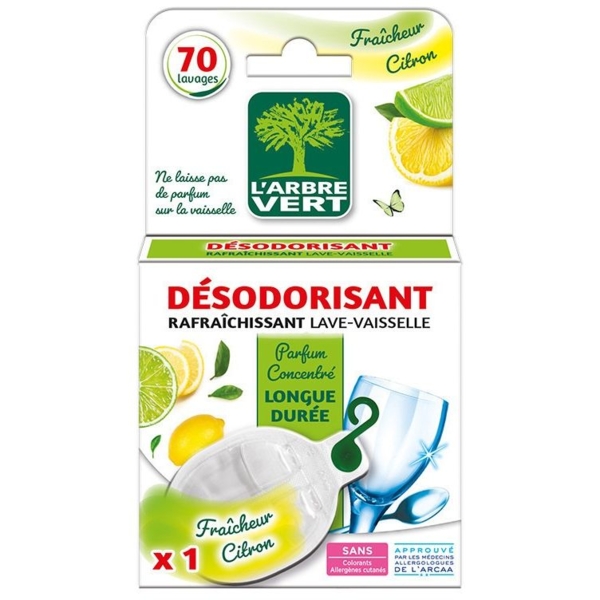 Освіжувач для посудомийної машини L'Arbre Vert Лимонна свіжість 1 шт. - Pampik