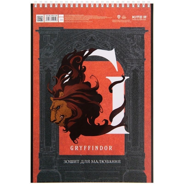 Зошит для малювання Kite Harry Potter А4 30 аркушів Gryffindor (HP23-243) - Pampik