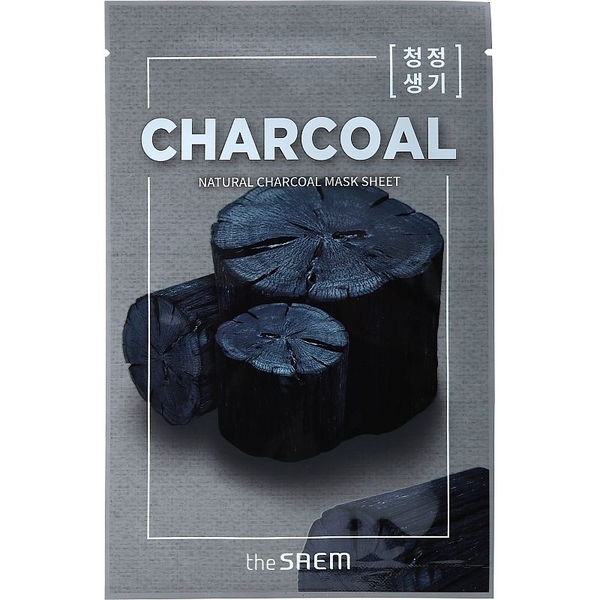 Тканинна маска для обличчя The Saem Natural Charcoal Mask Sheet 21 мл - Pampik