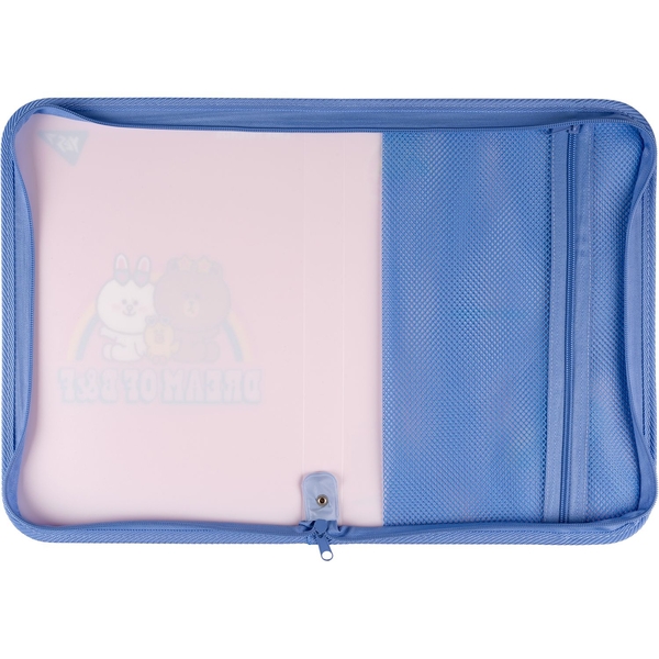 Папка факультативная Yes Line Friends Dream А4 пластиковая, на молнии, с внутренним карманом (492223) - Pampik - 3