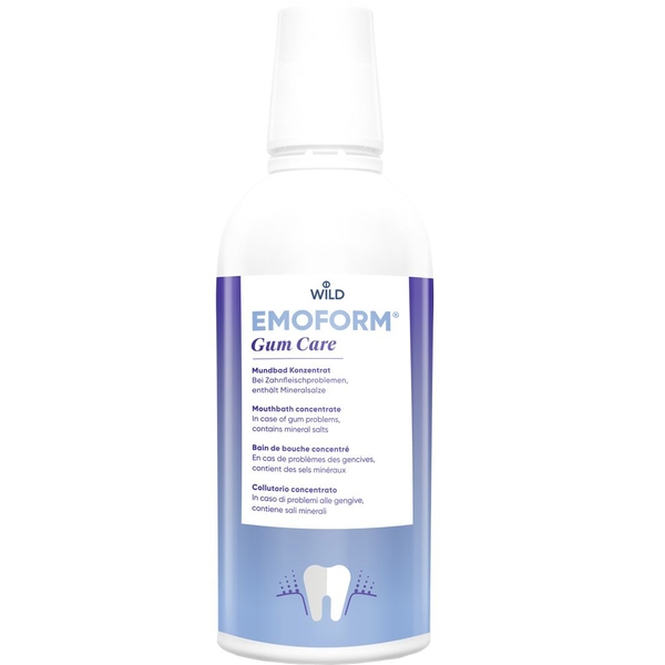 Ополіскувач для ротової порожнини Dr. Wild Emoform Догляд за яснами з мінеральними солями концентрат, 500 мл - Pampik