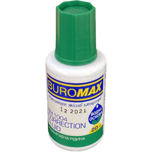 Корректирующая жидкость с кисточкой Buromax 20 мл (BM.1004) - Pampik
