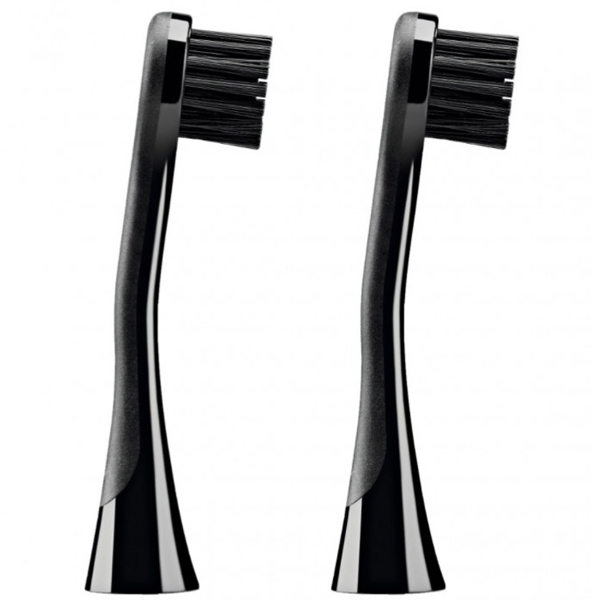 Насадки для звуковой щетки Curaprox Hydrosonic Black is White Сarbon 2 шт. черные - Pampik