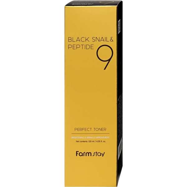 Тонер для лица FarmStay Black Snail & Peptide 9 Perfect Toner 120 мл - Pampik - 4