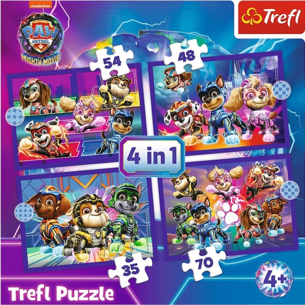 Пазли 4 в 1 Trefl Герої рятівники Щенячий патруль (34621) - Pampik - 2