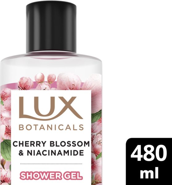 Гель для душа Lux Botanicals, Цвет вишни и Ниацинамид, 480 мл - Pampik - 3
