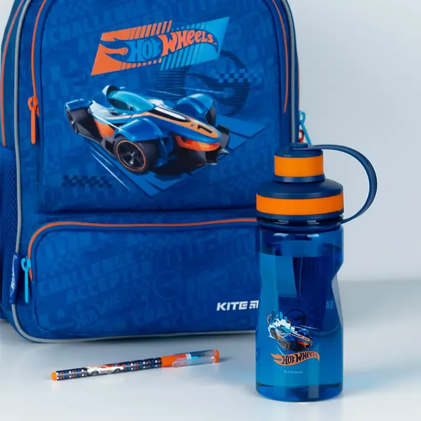 Пляшечка для води Kite Hot Wheels HW24-397, синя, 500 мл - Pampik - 6