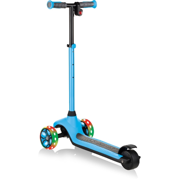 Электросамокат Globber E-Motion 4, 3-колесный с подсветкой, до 50 кг, голубой (755-101) - Pampik - 3