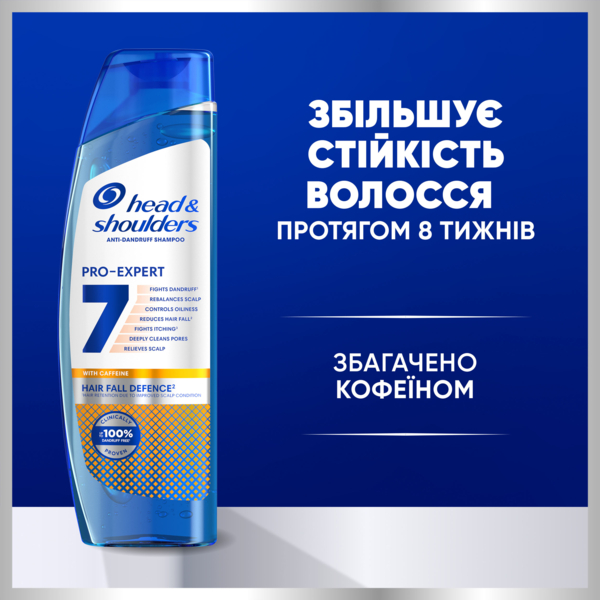 Шампунь проти лупи Head & Shoulders Захист від випадіння волосся, з кофеїном, 250 мл - Pampik - 5