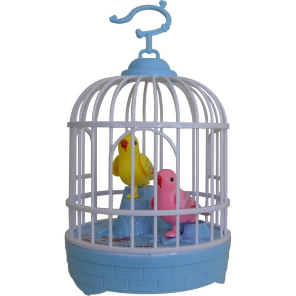 Игрушка музыкальная Lindo Клетка с птичками синяя (HX918А сын) - Pampik