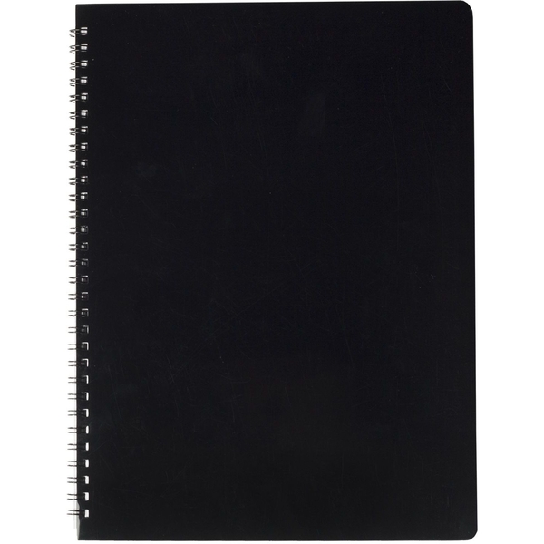 Зошит Buromax Gloss на пружині А4, 80 аркушів чорний (BM.24452151-01) - Pampik