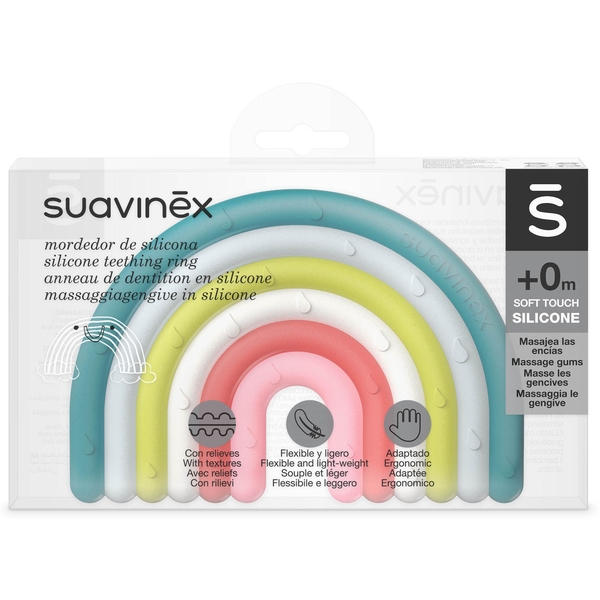 Прорізувач силіконовий Suavinex Step 1, з бульбашками, мультиколір (401432) - Pampik - 2