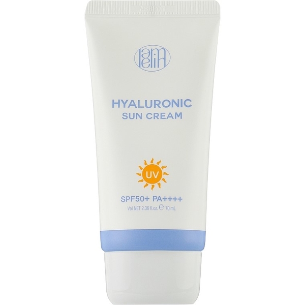 Зволожувальний сонцезахисний крем з гіалуроновою кислотою Lamelin Hyalulonic Sun Cream SPF50+ PA++++ 70 мл - Pampik