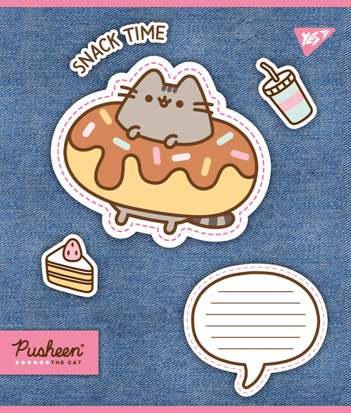 Набор тетрадей Yes Pusheen. Snack time А5, в линейку, 12 листов, 25 шт. (767229) - Pampik - 4