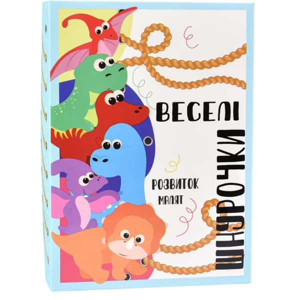 Настільна гра Strateg Веселі шнурочки динозаври (30524) - Pampik