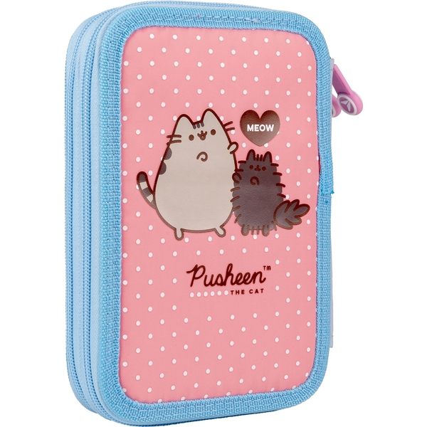 Пенал Yes Pusheen HP-01 твердый двойной голубой с персиковым (533549) - Pampik - 5