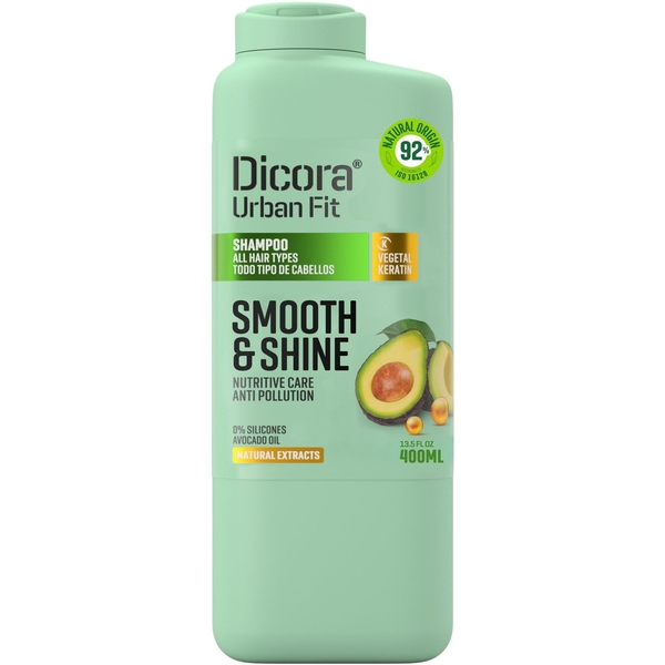 Шампунь для всех типов волос Dicora Urban Fit Гладкость и блеск 400 мл - Pampik