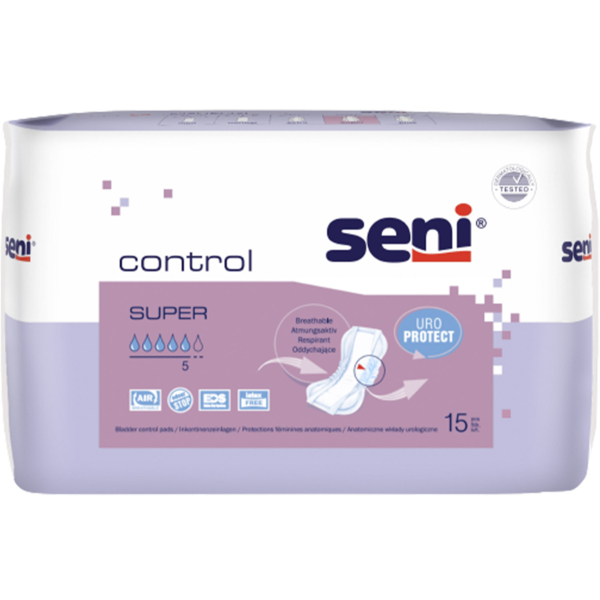 Прокладки урологічні Seni Control Super, 15 шт. - Pampik