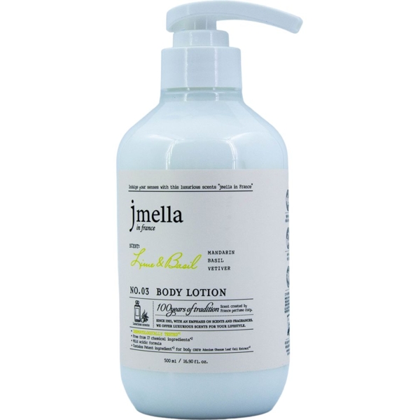 Лосьйон для тіла парфумований Jmella In France Lime & Basil 500 мл - Pampik
