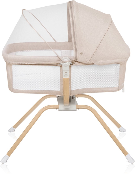Ліжечко дитяче приставне Lionelo Malin Evo Beige Natural - Pampik - 5