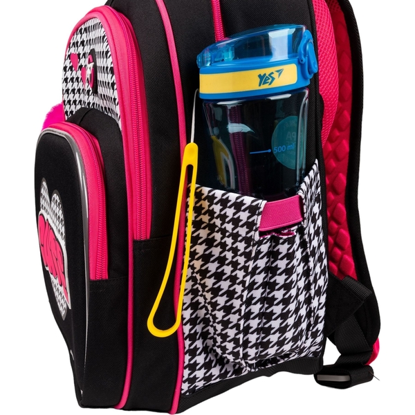 Рюкзак школьный Yes S-91 Cute, черный с розовым (559586) - Pampik - 5