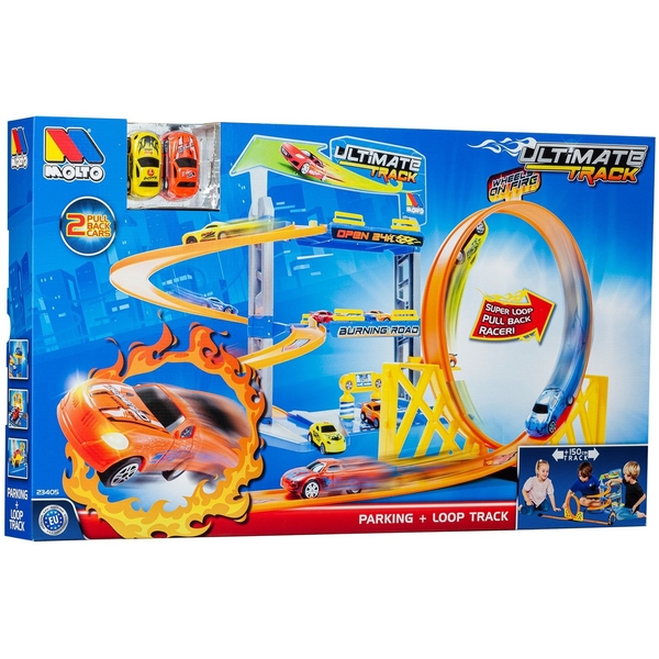 Іграшковий трек Molto з паркінгом та машинками (8410963234053) - Pampik - 2