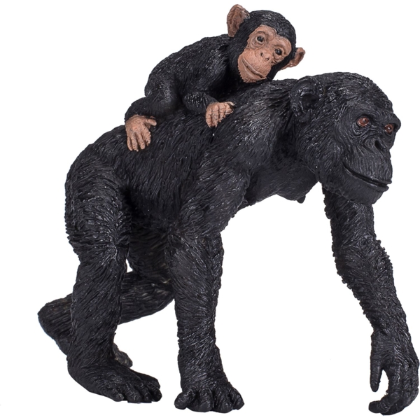 Ігрова фігурка Mojo Шимпанзе з малюком (387264) - Pampik