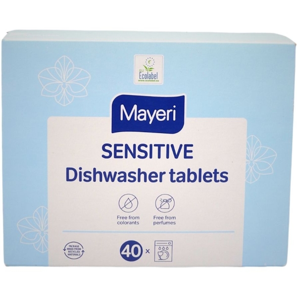 Таблетки для посудомийної машини Mayeri Sensitive All in One 40 шт. - Pampik