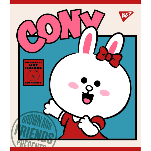 Набір зошитів Yes Line Friends А5, в клітинку, 48 аркушів, 5 шт. (766867) - Pampik - 5