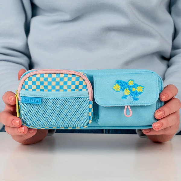 Пенал мягкий Kite 8.5x22x3.5 см голубой (K24-2701-1) - Pampik - 4